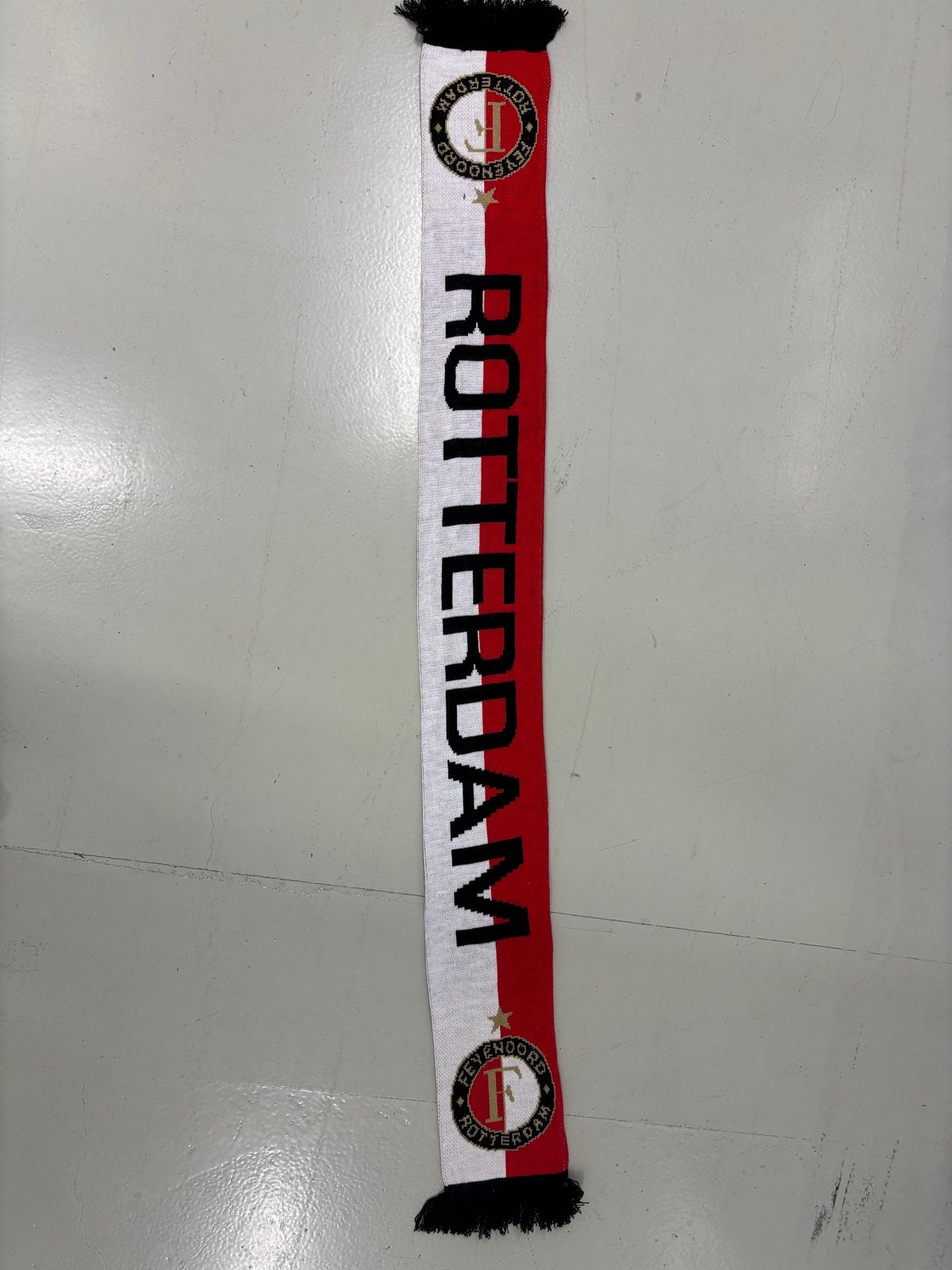 Feyenoord Rotterdam Sjaal - Rood/Wit/Zwart, Verzenden, Zo goed als nieuw, Overige maten, Sjaal