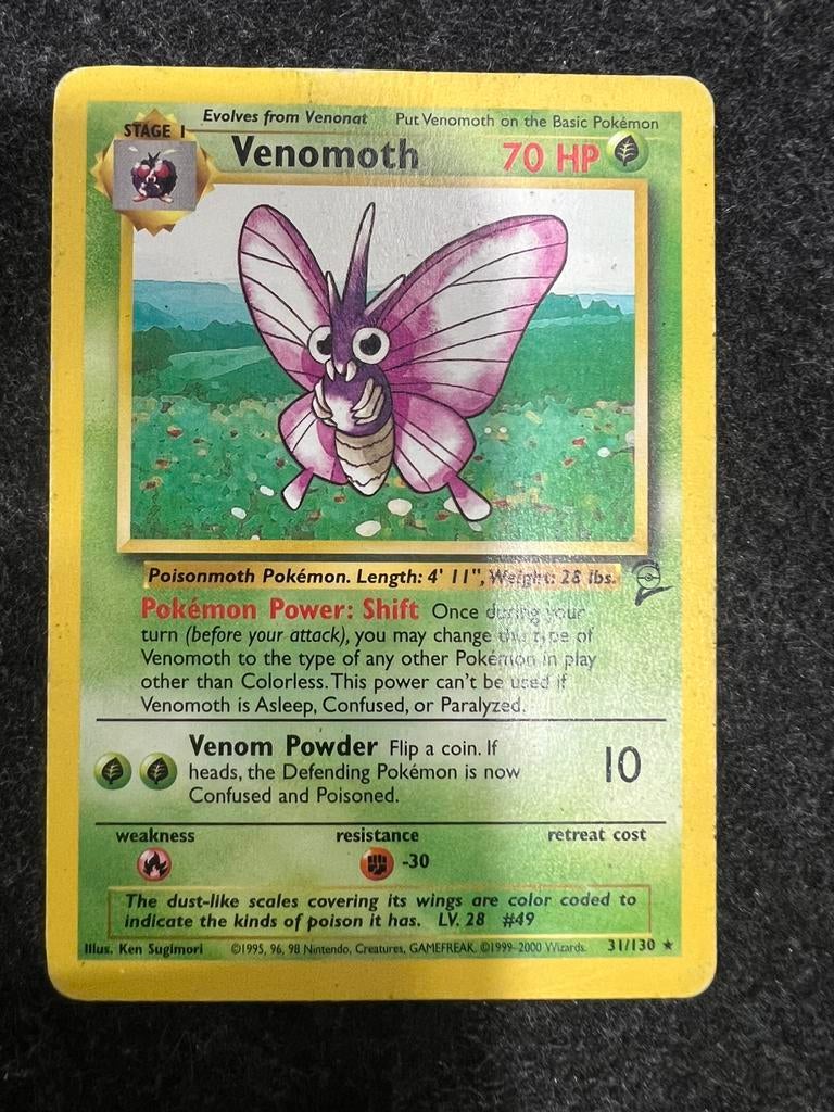 Venomoth Base Set 2 #31/130, Ophalen, Zo goed als nieuw