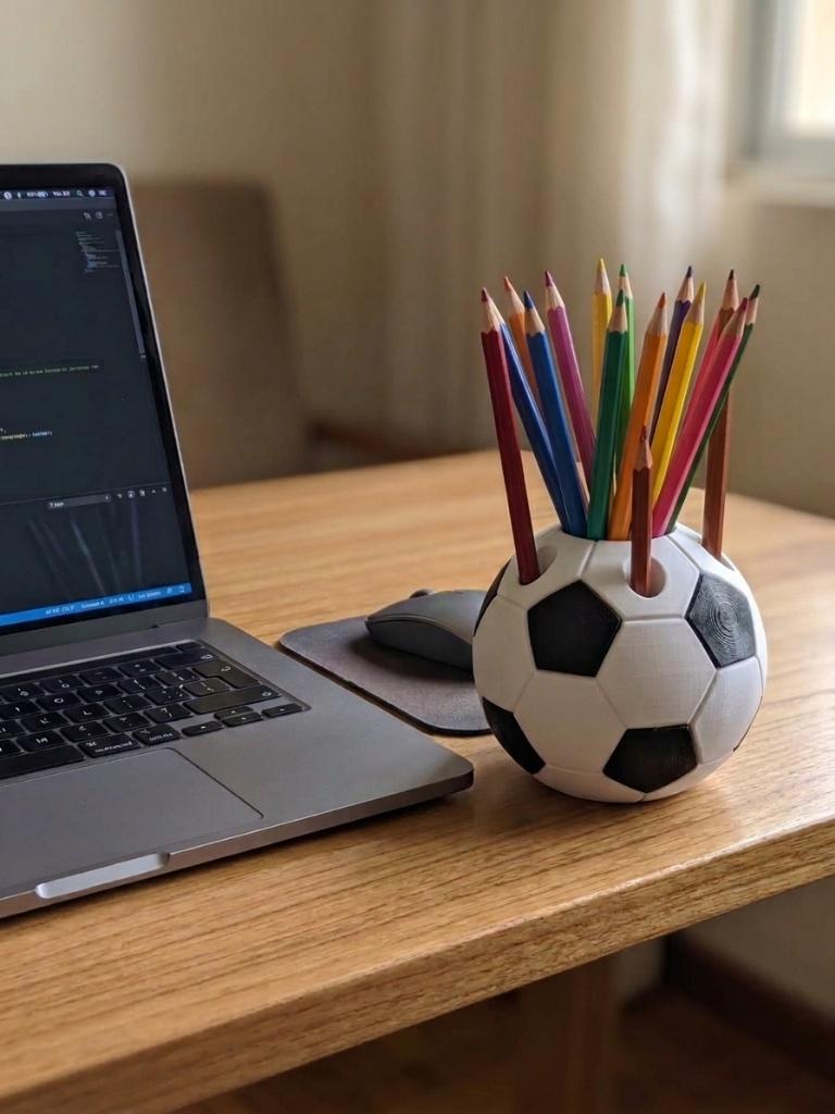 Voetbal Pennenhouder - Stijlvolle Bureau Organizer, Ophalen of Verzenden, Nieuw