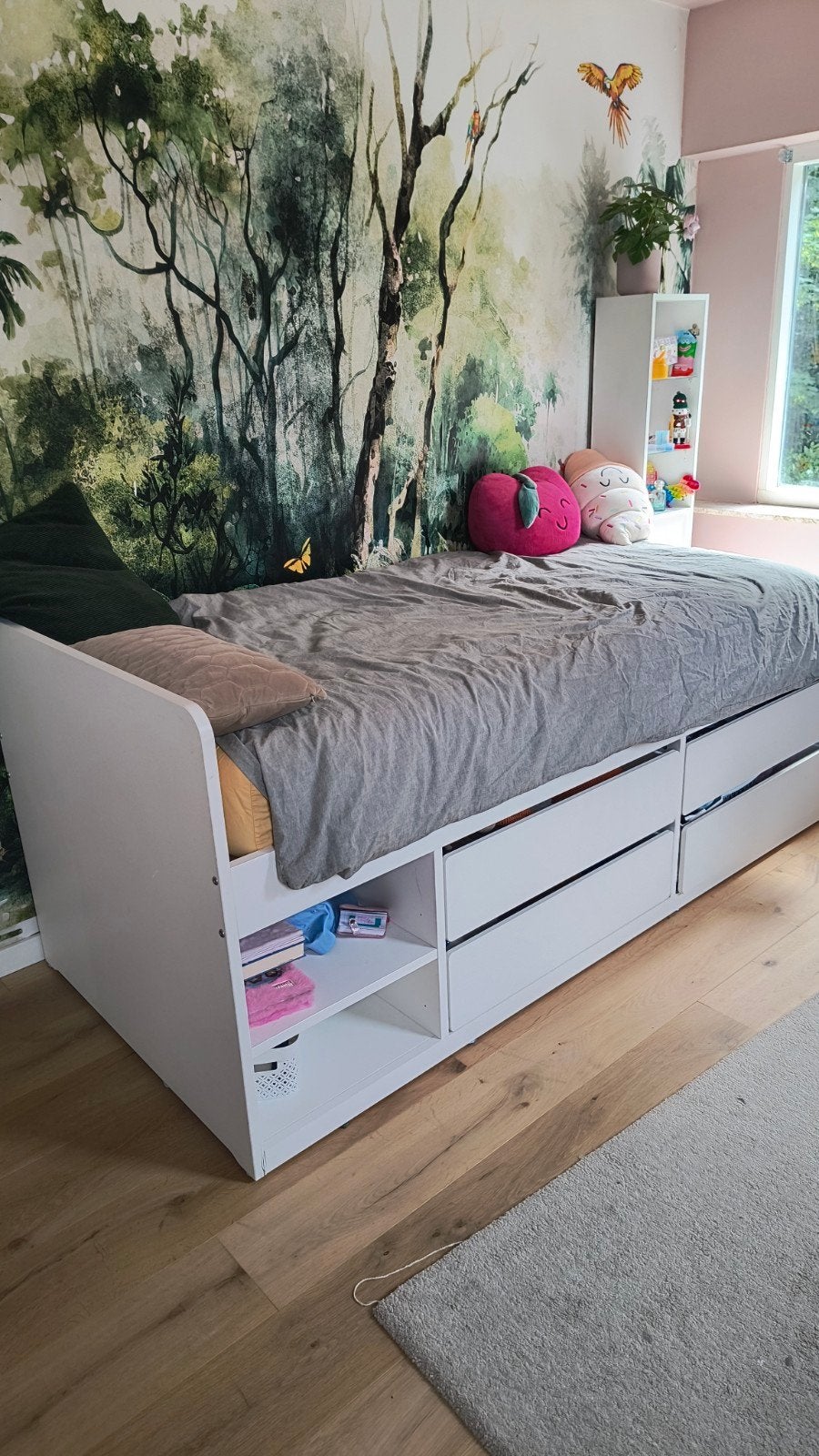 Ikea SLÄKt 90x200 bed met opberger + lattenbodem, Ophalen, Gebruikt, 90 cm, Eenpersoons
