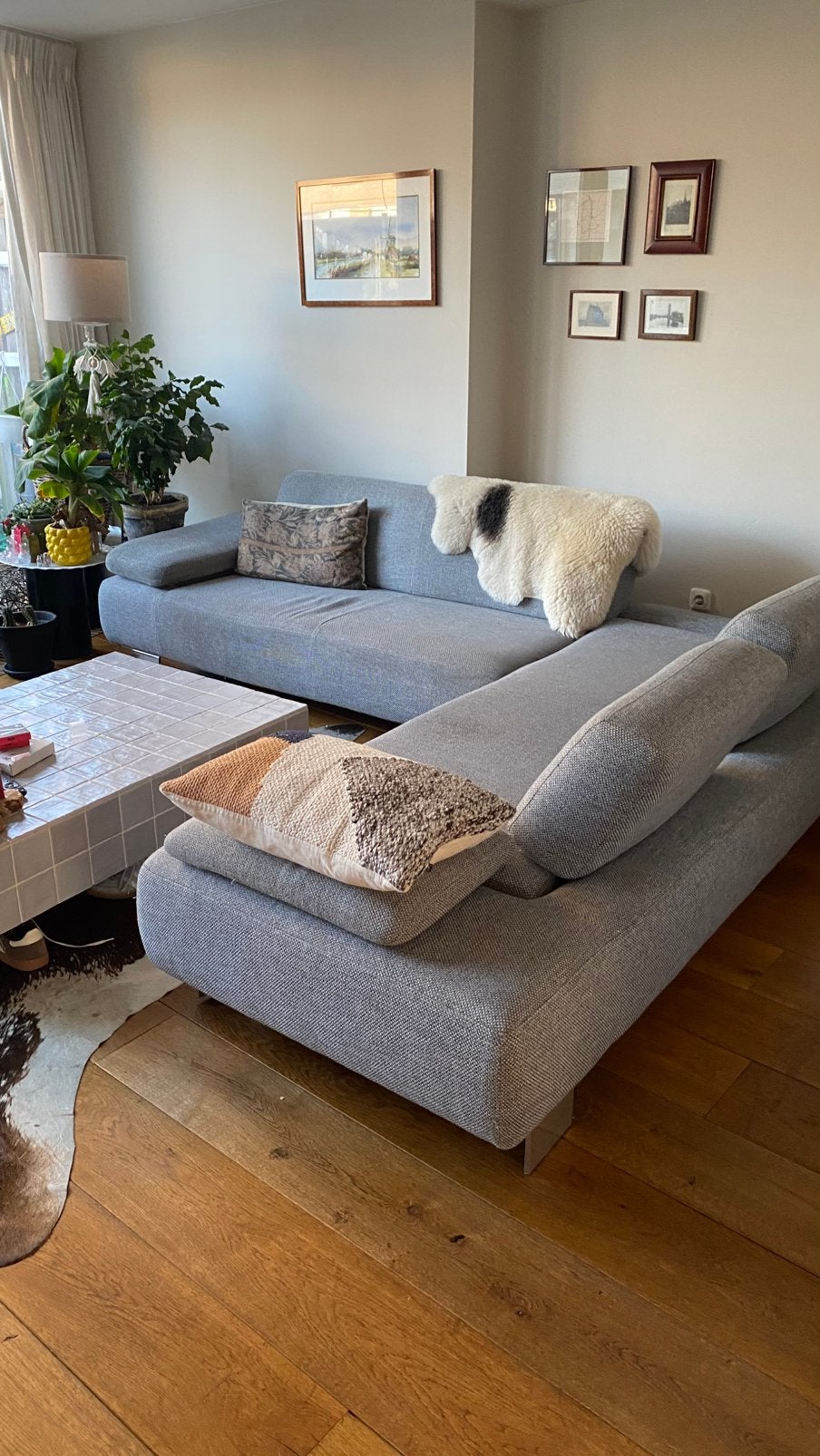 Hoekbank met chaise longue van Montel, Ophalen, Gebruikt, Hoekbank, 300 cm of meer