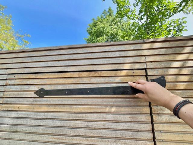 Tuinpoort scharnieren Weijntjes smeedijzer, Ophalen, Zo goed als nieuw, IJzer, Scharnier
