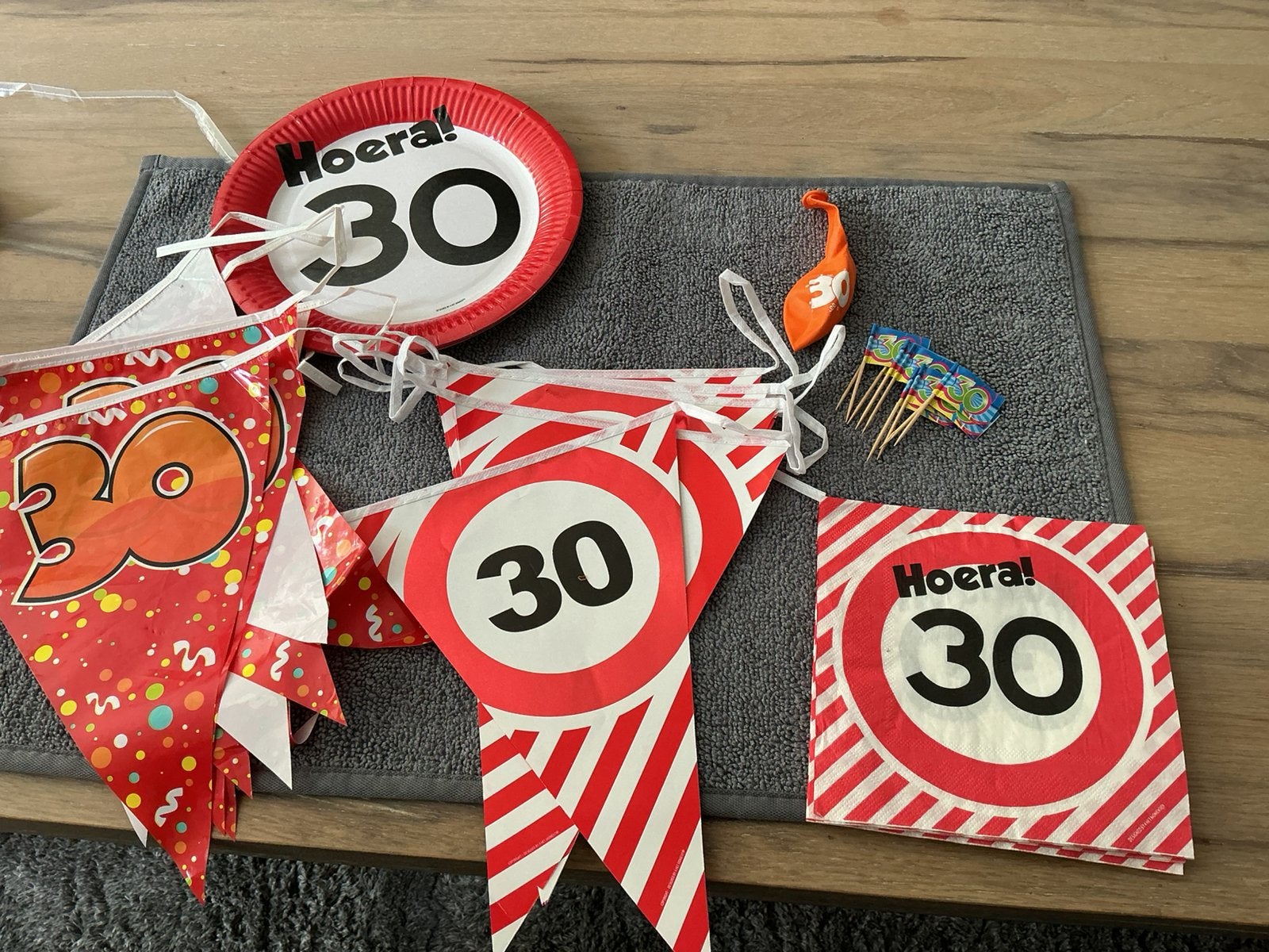 Versiering 30, Ophalen of Verzenden, Zo goed als nieuw, Versiering, Verjaardag