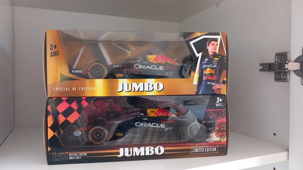Jumbo Max Verstappen race wagentjes - Nieuw in verpakking, Overige merken, Auto, 1:32 tot 1:50, Nieuw