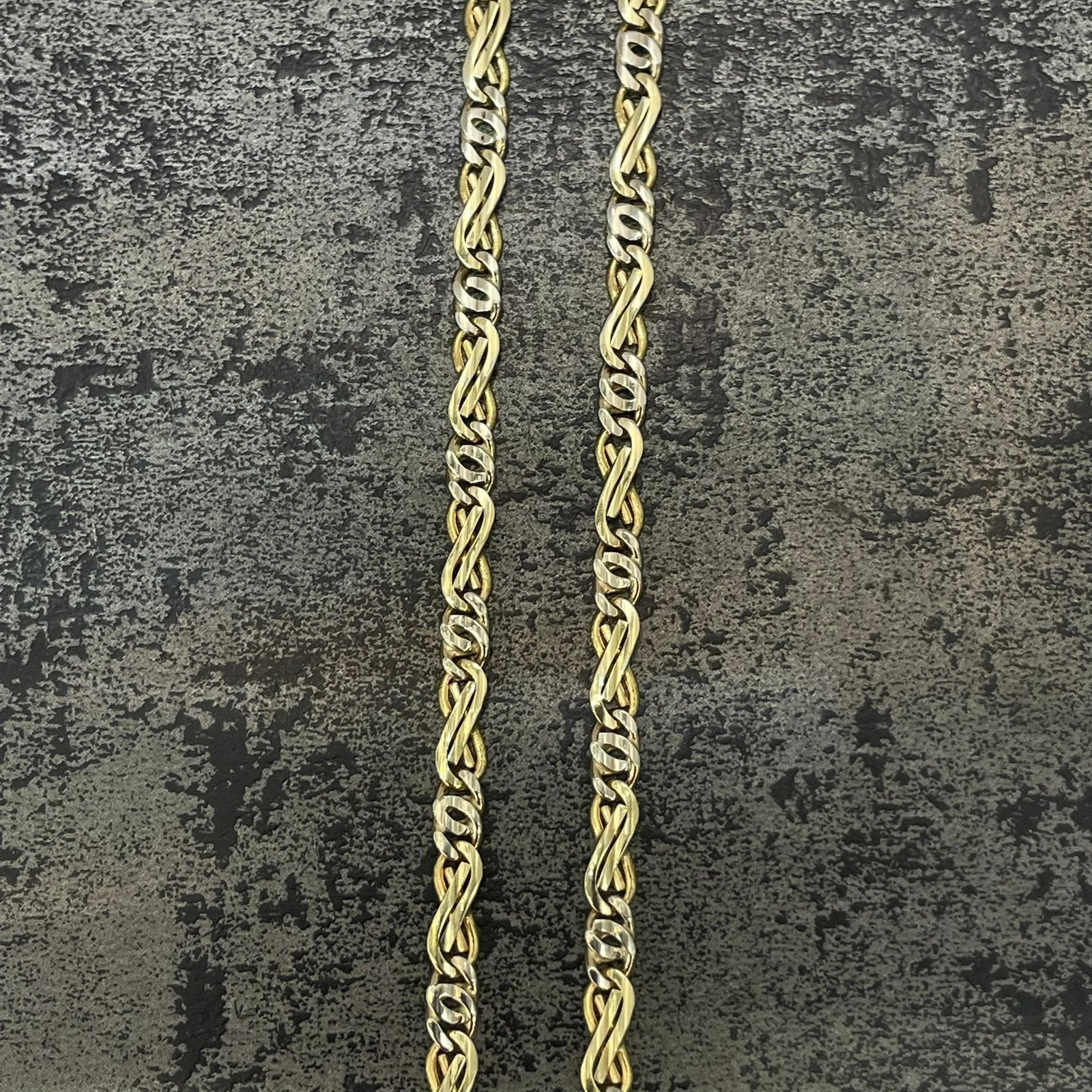 14k gouden valkenoog schakel ketting, Sieraden, Tassen en Uiterlijk, Kettingen, Ophalen of Verzenden, Zo goed als nieuw, Goud