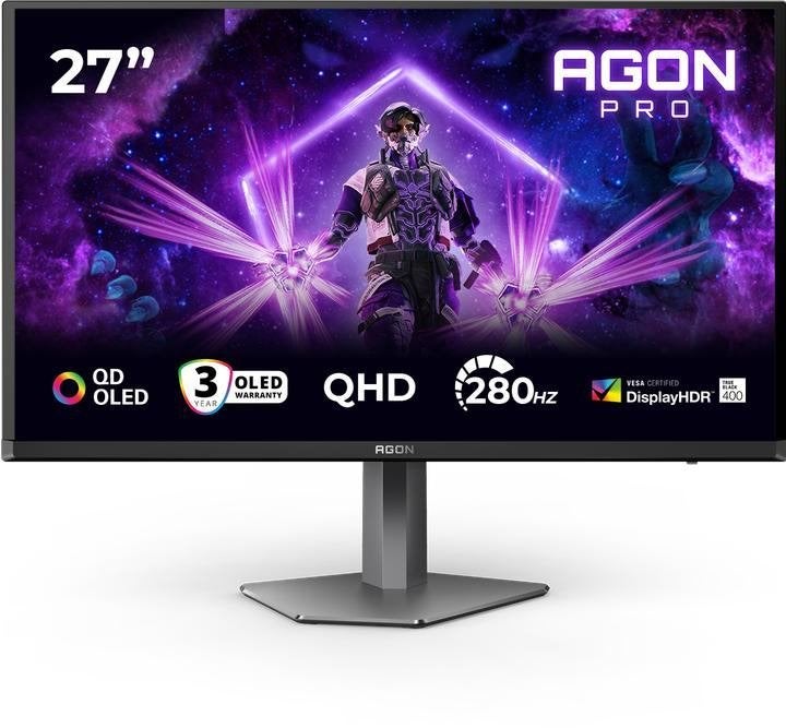AOC AGON Pro AG276QZD2 –QD-OLED Gaming Monitor 240Hz/280hz