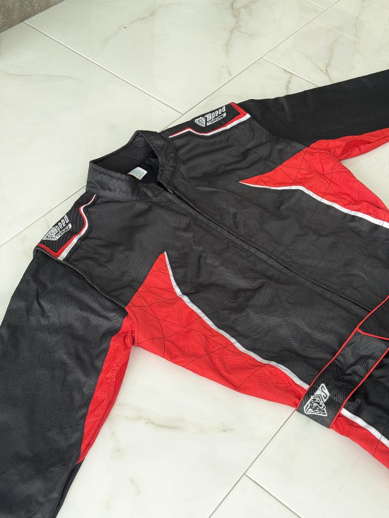 Speed kartpak Atlanta CS-3 — maat M — zwart/wit/rood, Sport en Fitness, Ophalen of Verzenden, Zo goed als nieuw, Kleding of Schoenen