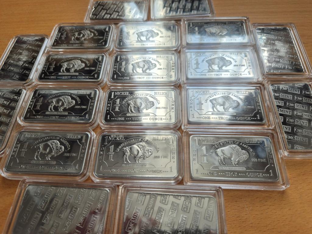 1 oz American Buffalo Nickel Bar. Puur Nikkel. Nikkel-Baar., Ophalen of Verzenden, Zilver