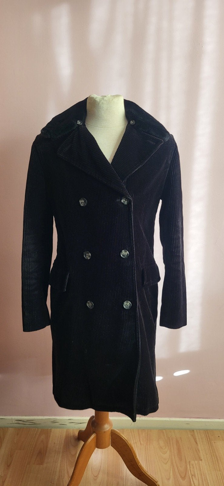 Weekend Max Mara Corduroy Jas – Zwart – Maat 38 (M), Maat 38/40 (M), Verzenden, Zwart, Gedragen