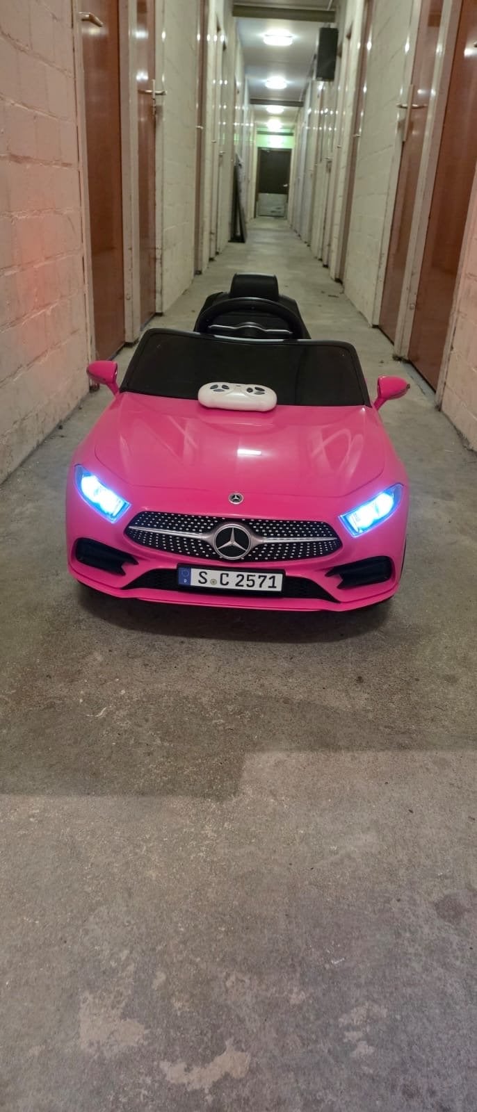 Roze Mercedes-Benz elektrische kinderauto NIEUW ONGEBRUIKT, Zo goed als nieuw