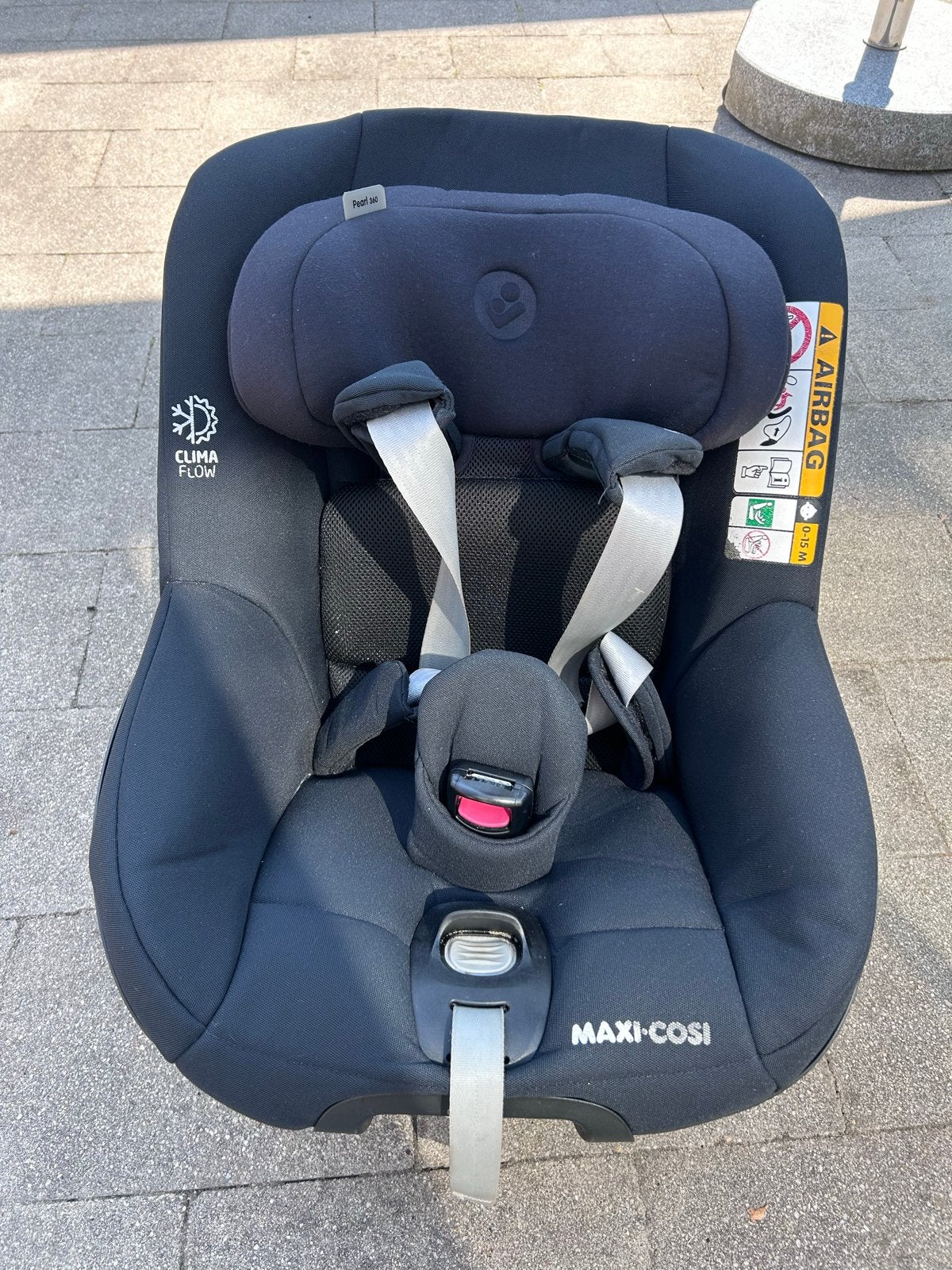 Maxi-Cosi Pearl 360 i-Size autostoel + FamilyFix 360 base, Ophalen, Gebruikt, 0 t/m 18 kg, Verstelbare rugleuning