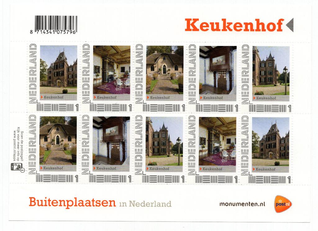 Pesoonlĳk Postzegel vel Buitenplaatsen "De Keukenhof", Ophalen of Verzenden, Na 1940, Postfris