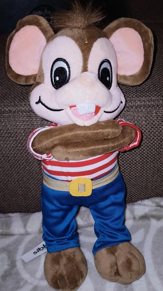 Max, siblu villages mascotte, muis, piraat., Muis, Overige karakters, Ophalen of Verzenden, Zo goed als nieuw