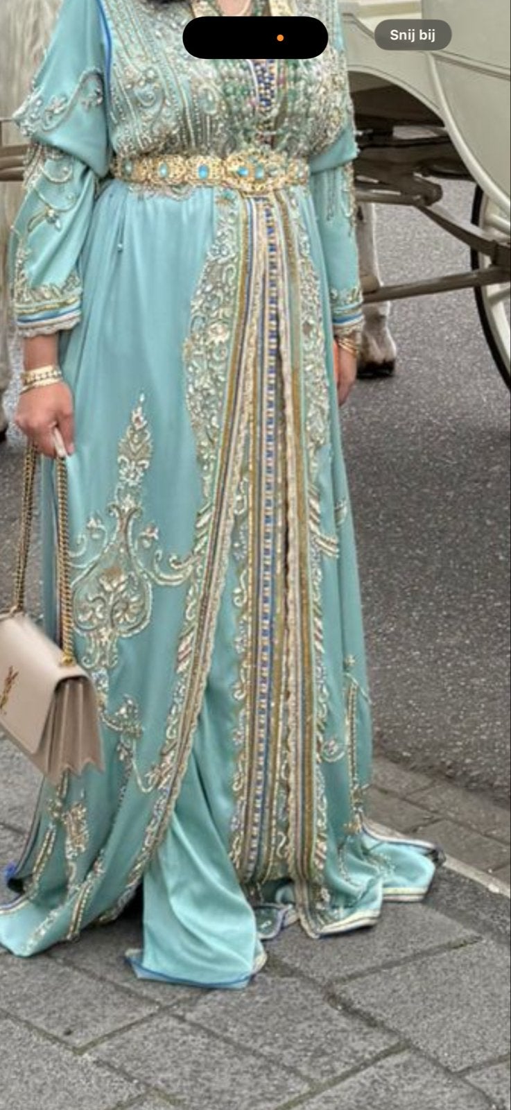 Prachtige Marokkaanse jurk - Kaftan/takshita/taksita, Maat 38/40 (M), Overige typen, Ophalen of Verzenden, Gedragen