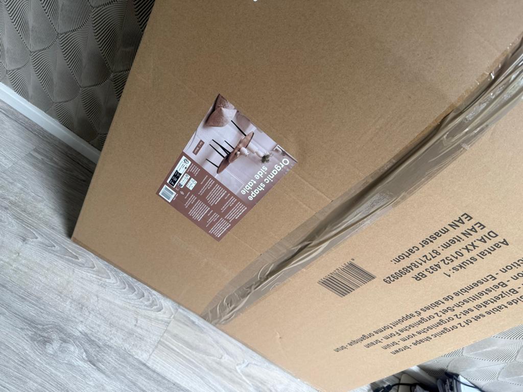 Salontafelset met organische vorm - Nieuw in doos, Ophalen, Nieuw, 50 tot 100 cm, Overige vormen