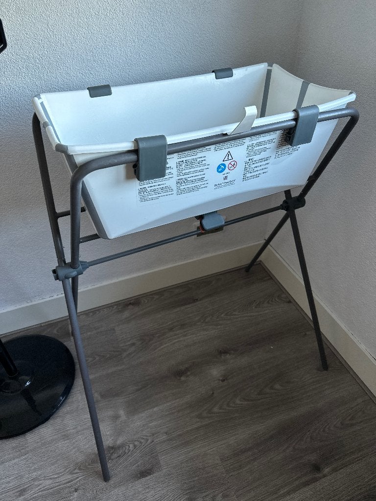 Set Bad Stokke Flexi Bath Newborn Support & Badstandaard, Ophalen, Zo goed als nieuw, Badje