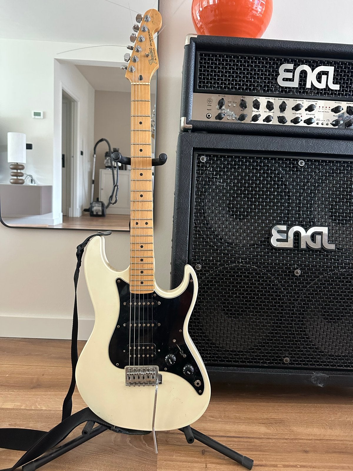 Zeldzame Fender Prodigy USA (1991) Arctic White + Koffer, Ophalen of Verzenden, Gebruikt