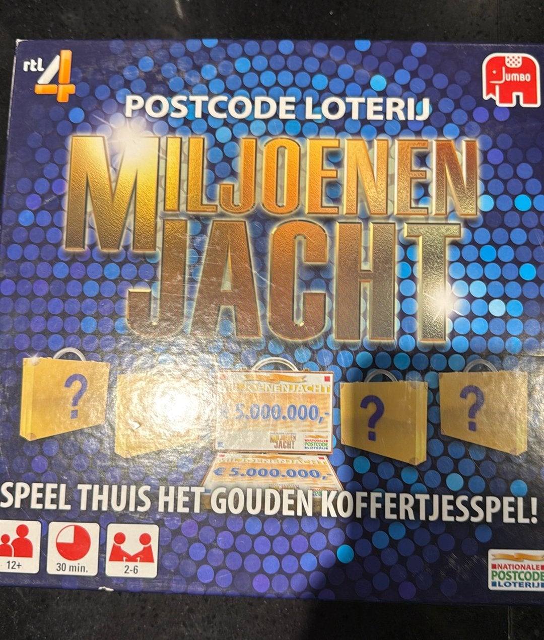 Miljoenenjacht spel, geluksnummer koffertje, postcodeloterij, Ophalen, Zo goed als nieuw