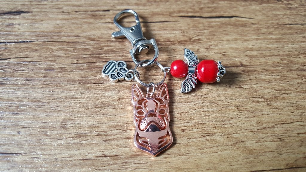 Keychain Bagcharm Boston terriër met beschermengeltje, Dieren en Toebehoren, Verzenden, Nieuw