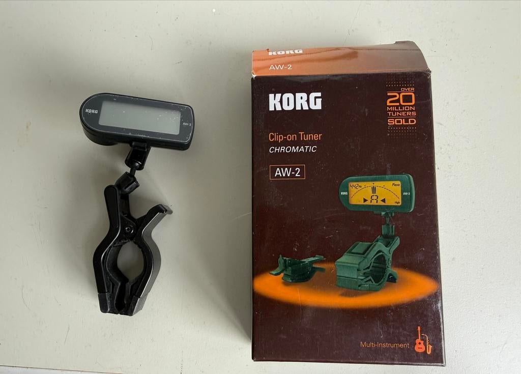 Korg AW-2 Clip-on Tuner Chromatisch - Multi-instrument, Muziek en Instrumenten, Instrumenten | Toebehoren, Ophalen of Verzenden