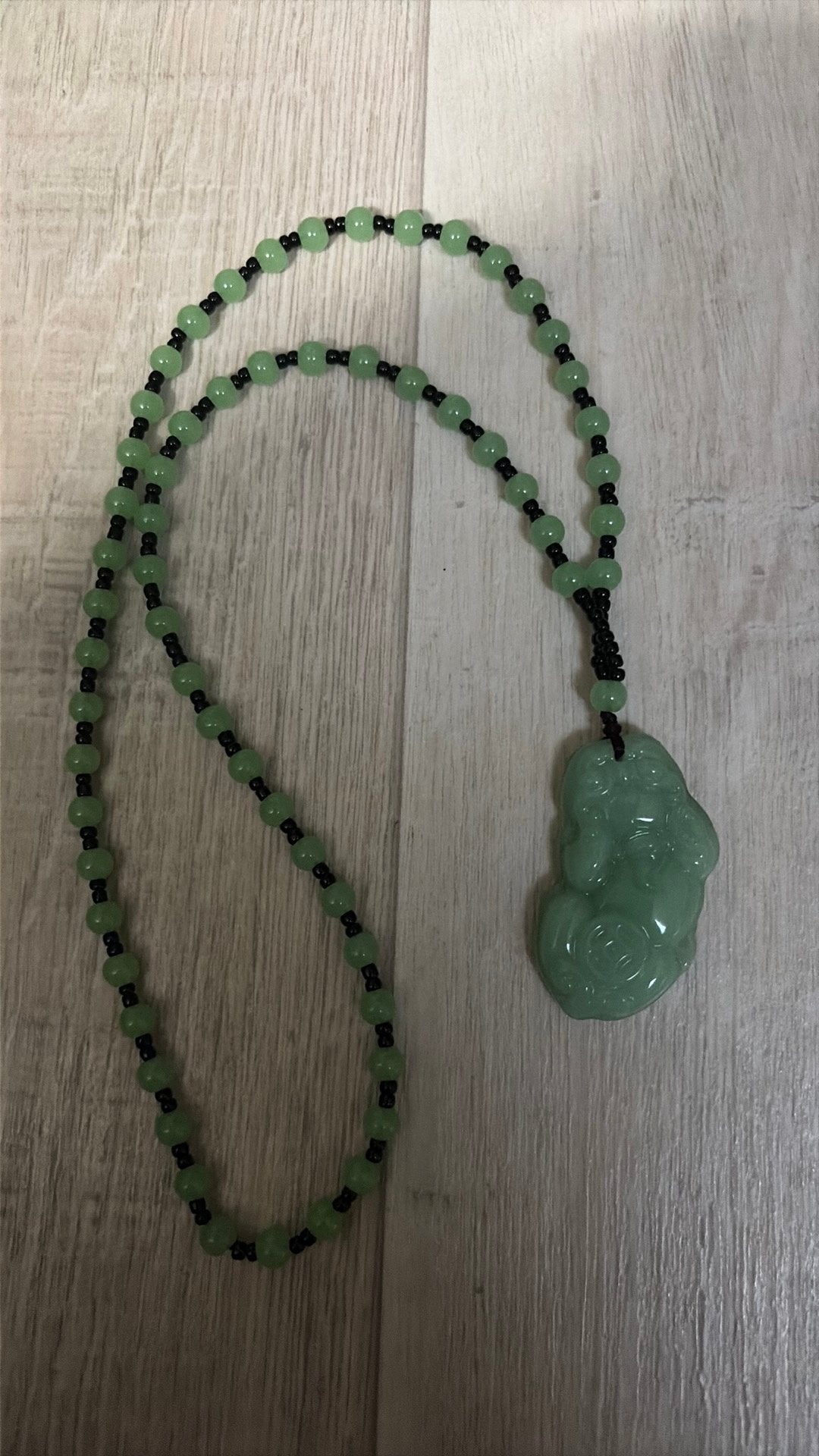 Jade style pendant necklace, Ophalen of Verzenden, Nieuw, Groen, Steen of Mineraal