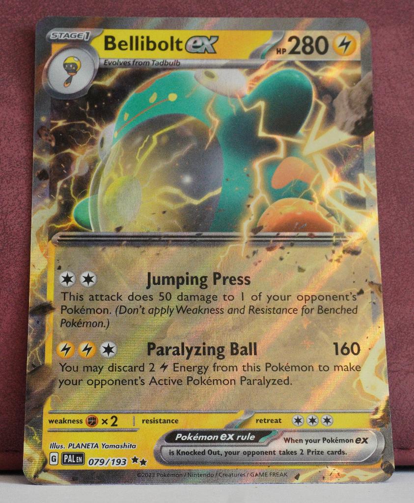 Bellibolt EX 079-193 Paldea Evolved Pokémon Kaart, Hobby en Vrije tijd, Verzamelkaartspellen | Pokémon, Nieuw, Losse kaart, Verzenden