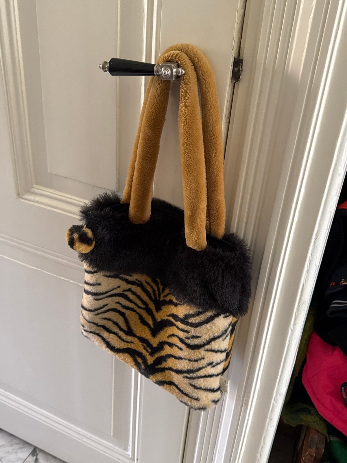 Leuke tijgerprint handtas voor Foute party Toppers of kind, Ophalen of Verzenden, Zo goed als nieuw, Overige kleuren, Handtas