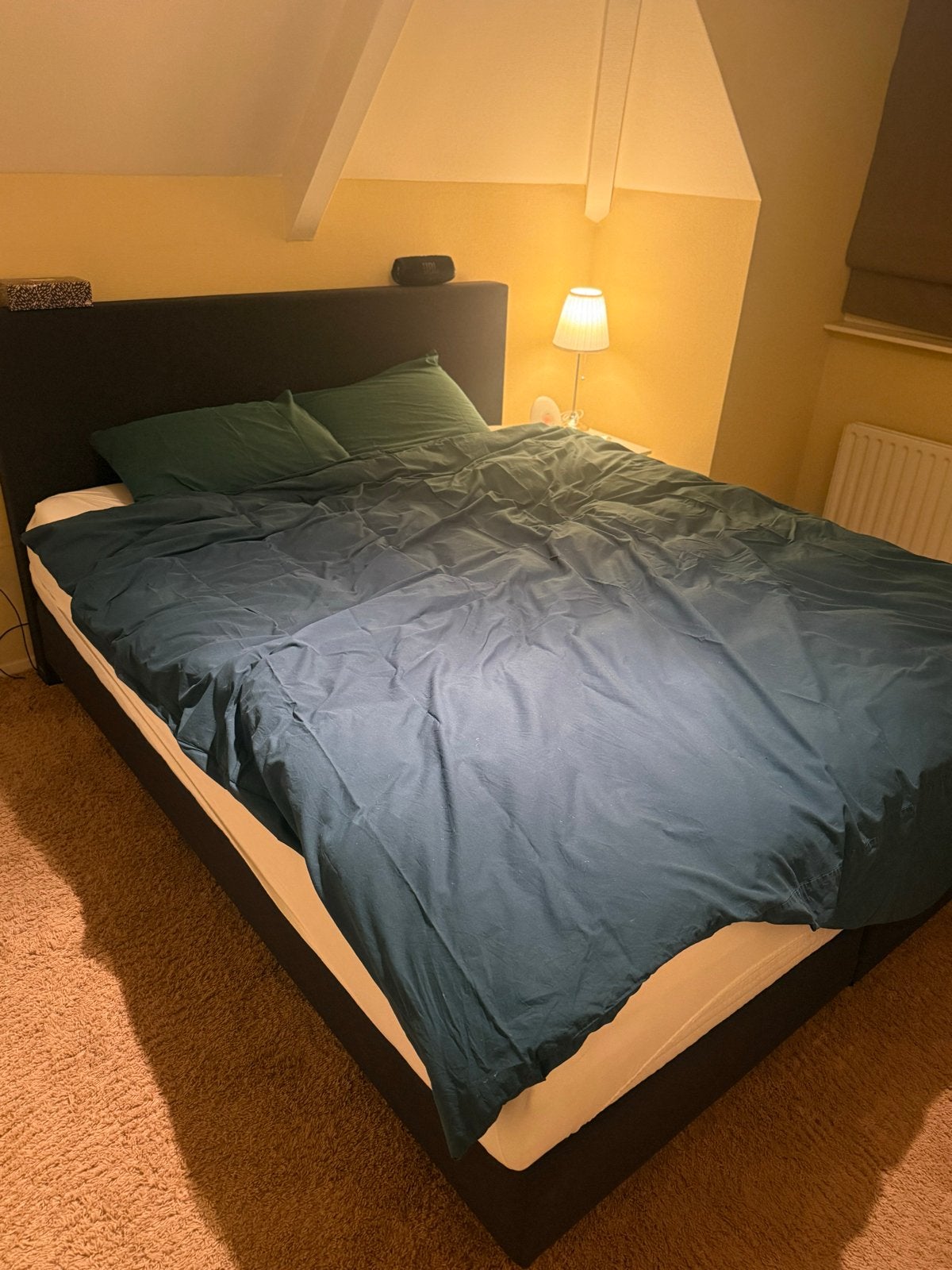 Boxspring 180x220 - Zonder matras, Ophalen, Gebruikt, Zwart, Tweepersoons