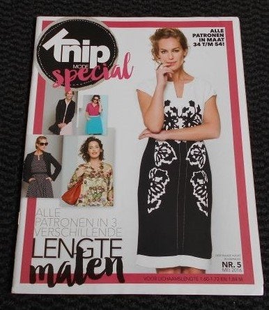 Knipmode bijlage lengte maten 160, 172,184 cm maat 34/54 XL, Verzenden, Zo goed als nieuw, Vrouw, Knipmode