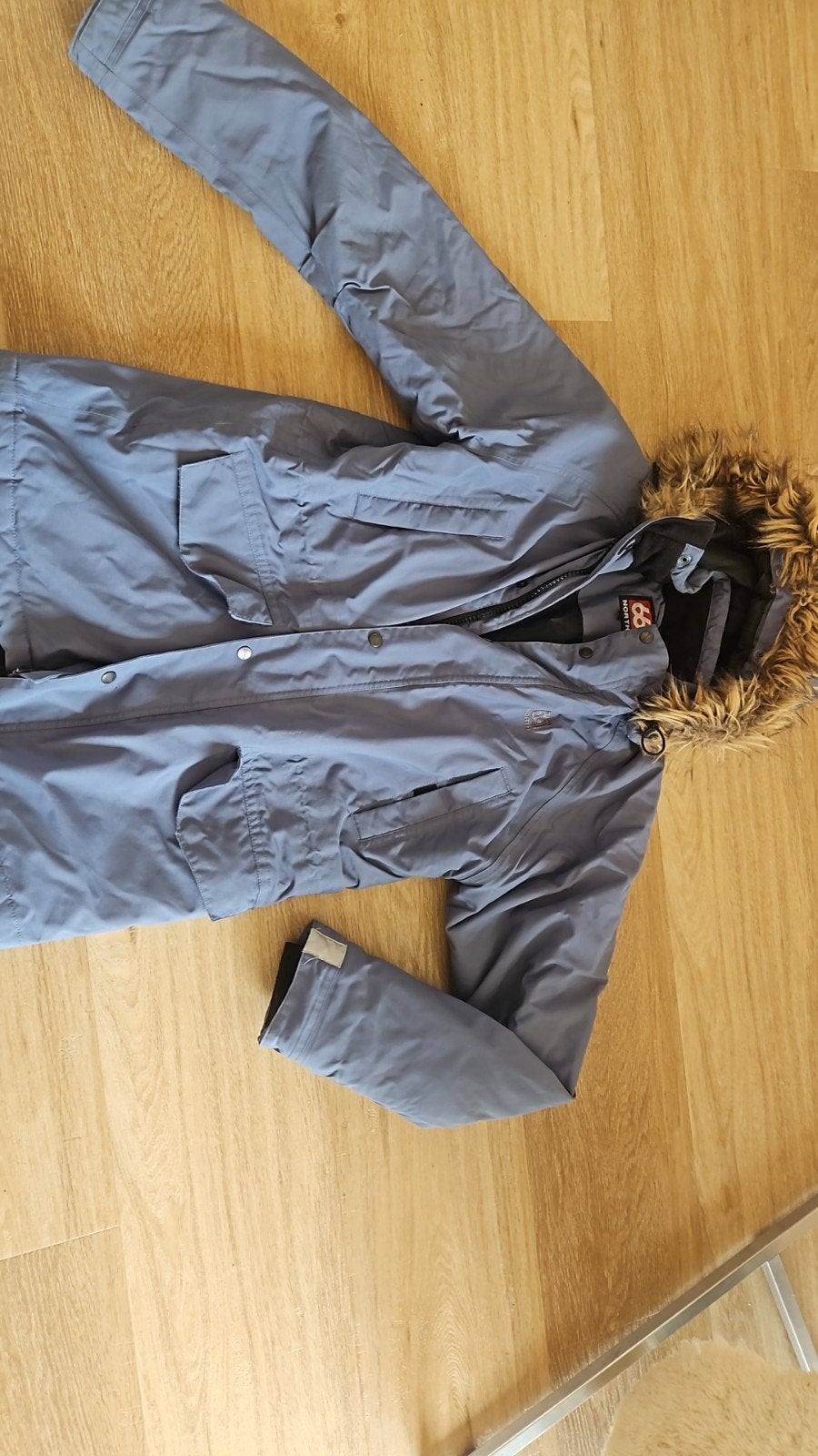 Ijsblauwe Parka 66 North, Maat L (valt ruim), Ophalen of Verzenden, Zo goed als nieuw, Maat 38/40 (M), Zwart