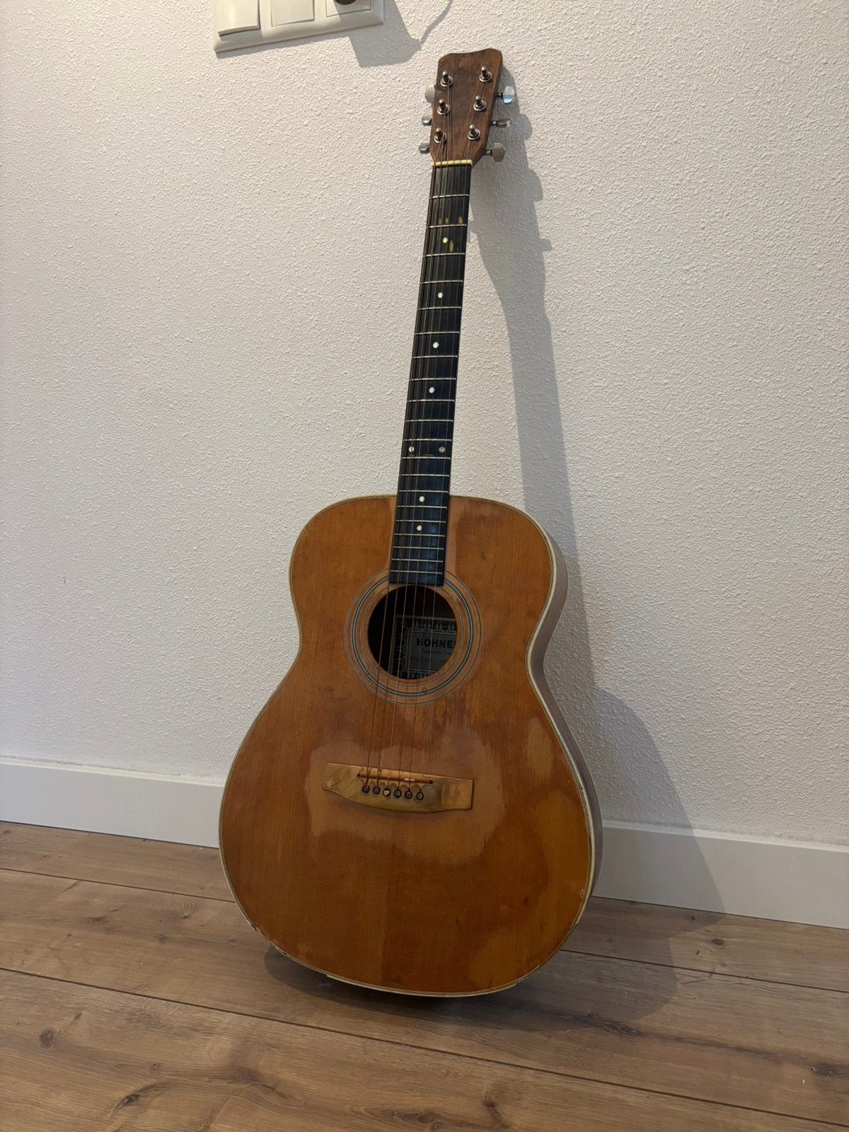 Akoestische Gitaar, Hohner (jaren ‘80), Ophalen of Verzenden, Zo goed als nieuw, Western- of Steelstringgitaar