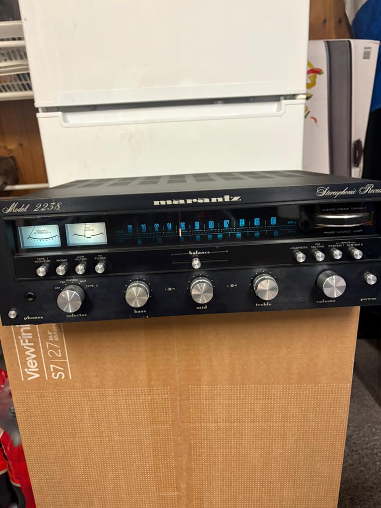Marantz 2238 Stereophonic Receiver - Zeldzame Black Edition, Marantz, Ophalen of Verzenden, Zo goed als nieuw, Minder dan 60 watt