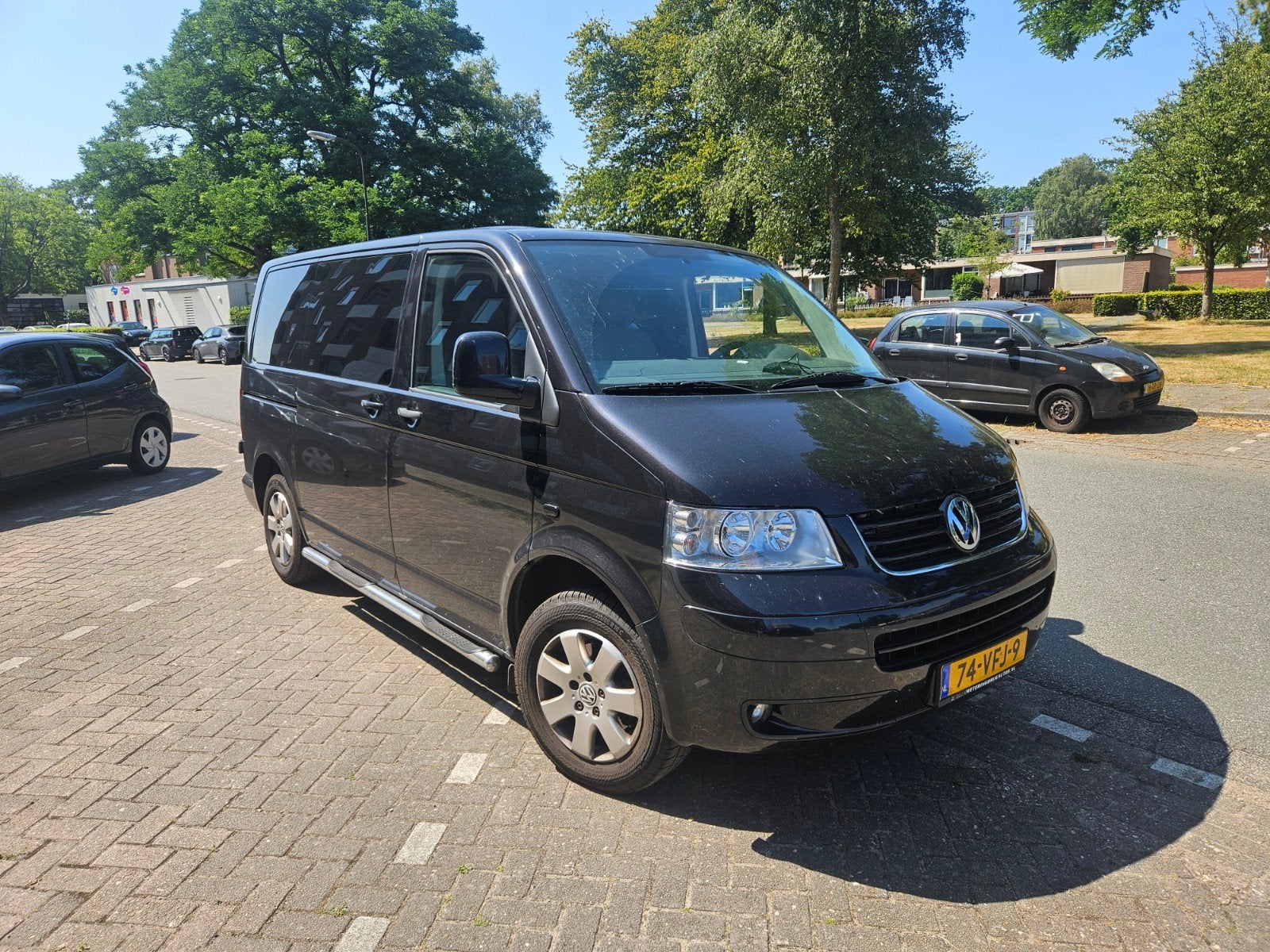 Volkswagen Transporter Bestel 2.5 TDI 96KW DC 2007, Voorwielaandrijving, Stof, Volkswagen, Zwart