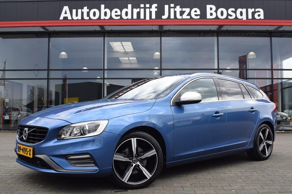 Volvo V60 2.0 T4 190pk Automaat R-Design Business Sport Bi-X, Auto's, Gebruikt, Blauw, 1600 kg, 84 €/maand