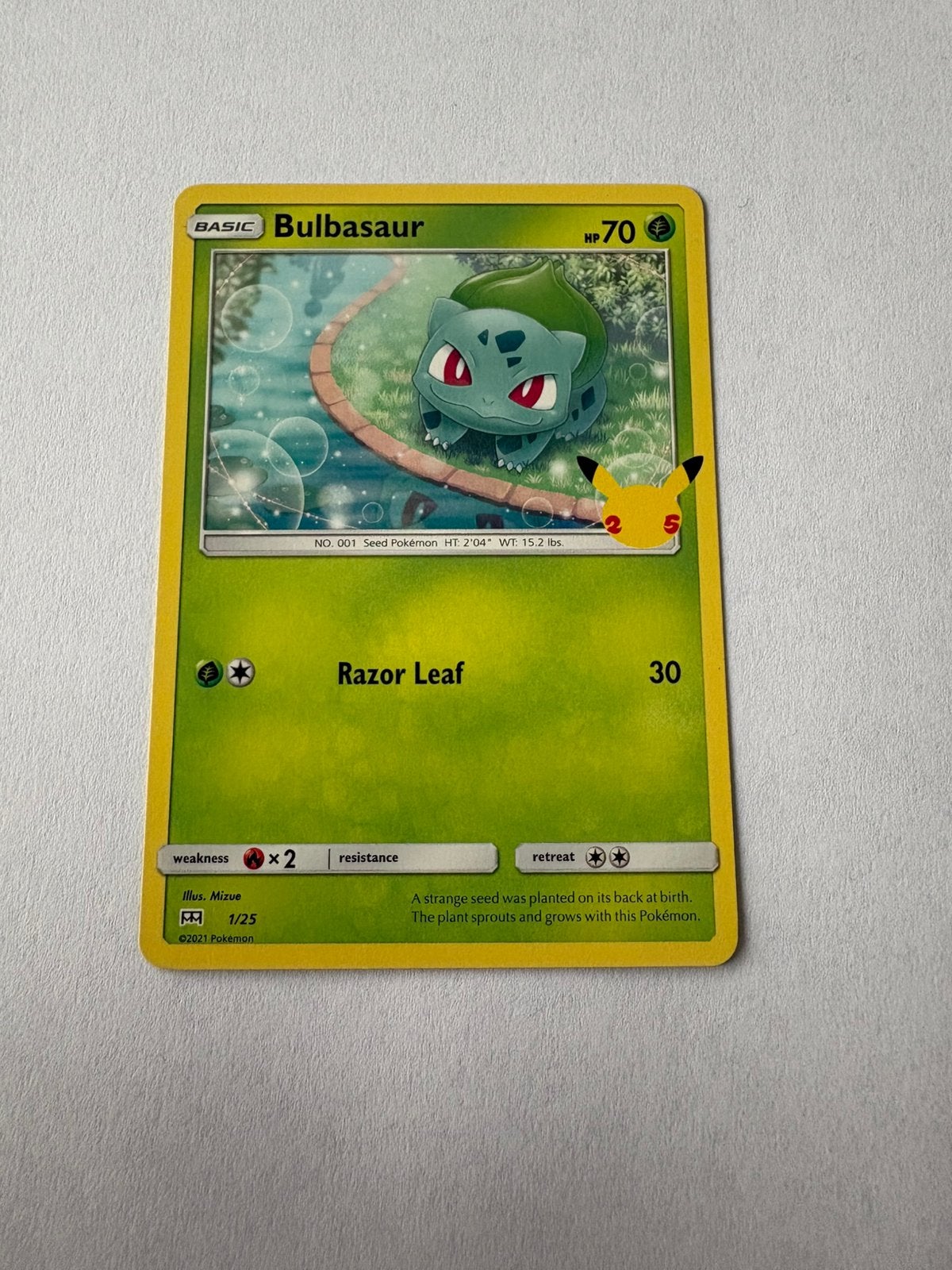 Pokémon kaart Basic Bulbasaur, Ophalen of Verzenden, Nieuw