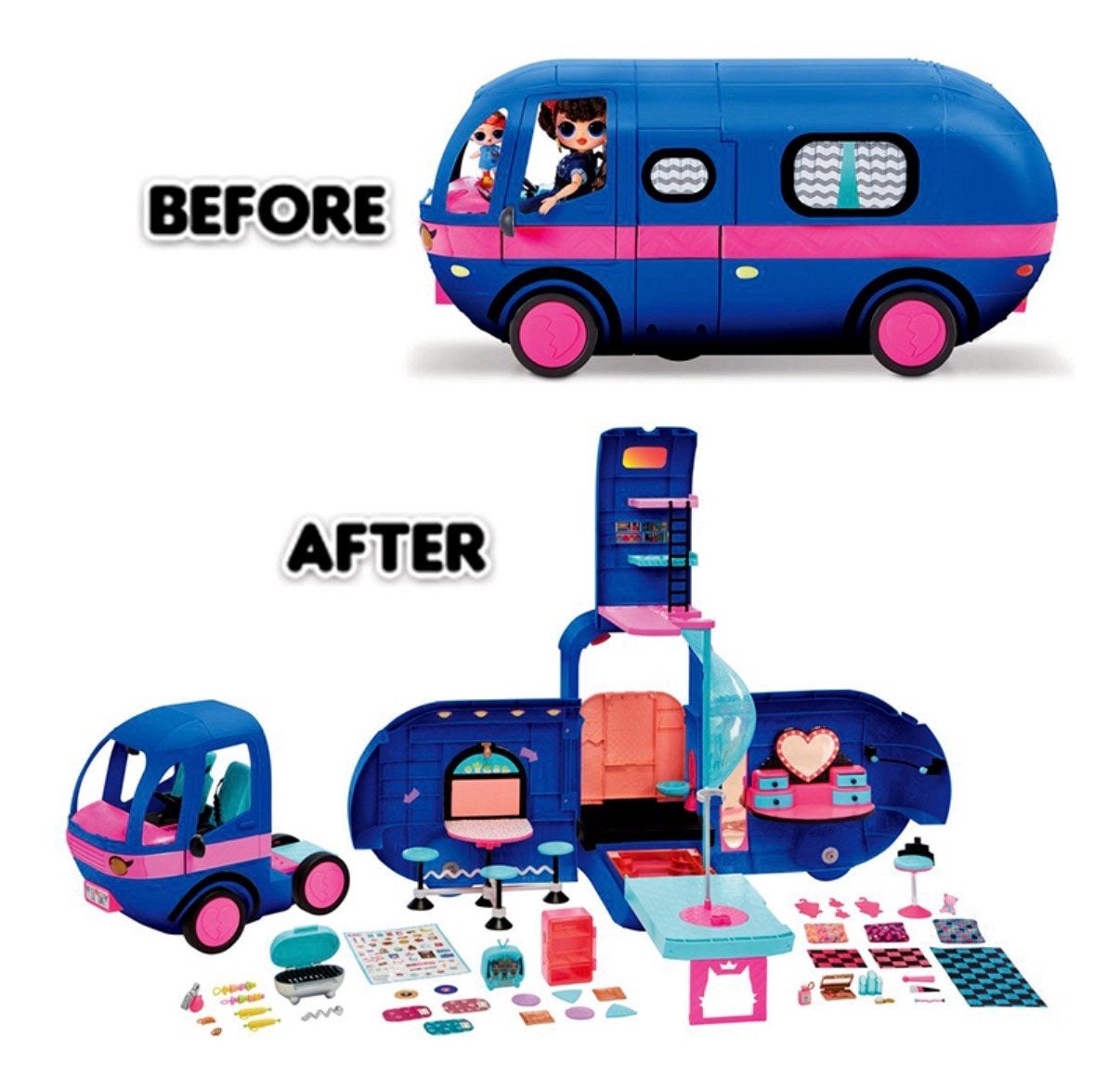 LOL Surprise OMG Glamper met accessoires en zwarte tas, Ophalen, Gebruikt, Overige typen