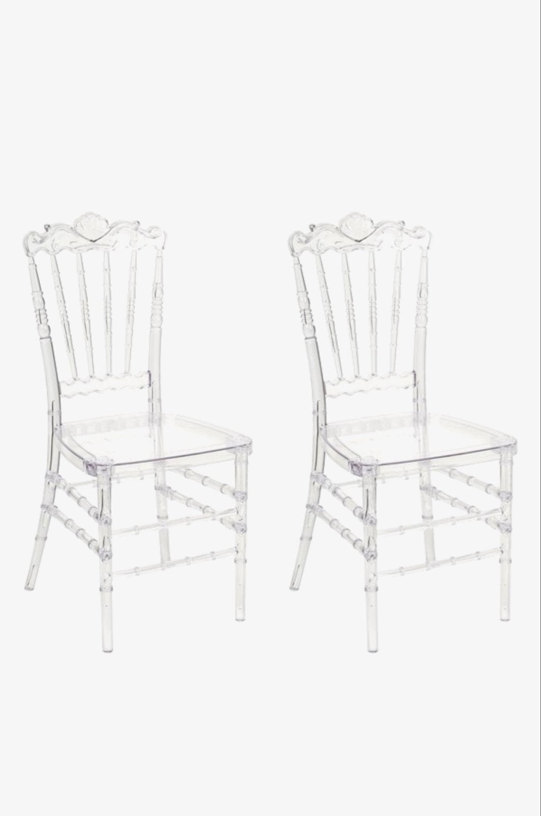 2 transparante stoelen - Louis Ghost stijl - Barok stijl, Ophalen, Kunststof, Twee, Overige kleuren