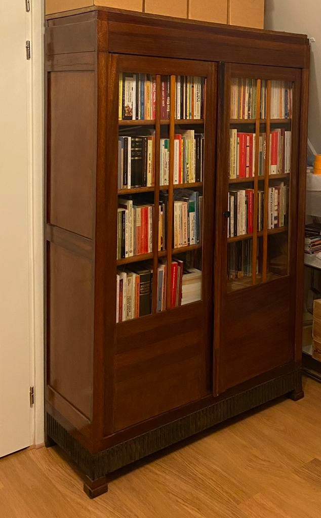 Art deco boekenkast vitrinekast, Ophalen