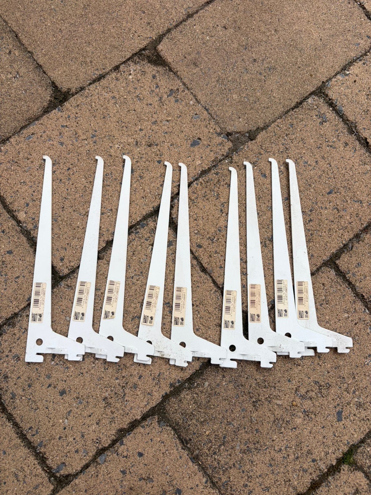 Witte plankdragers 9+5 stuks (14 stuks), Ophalen