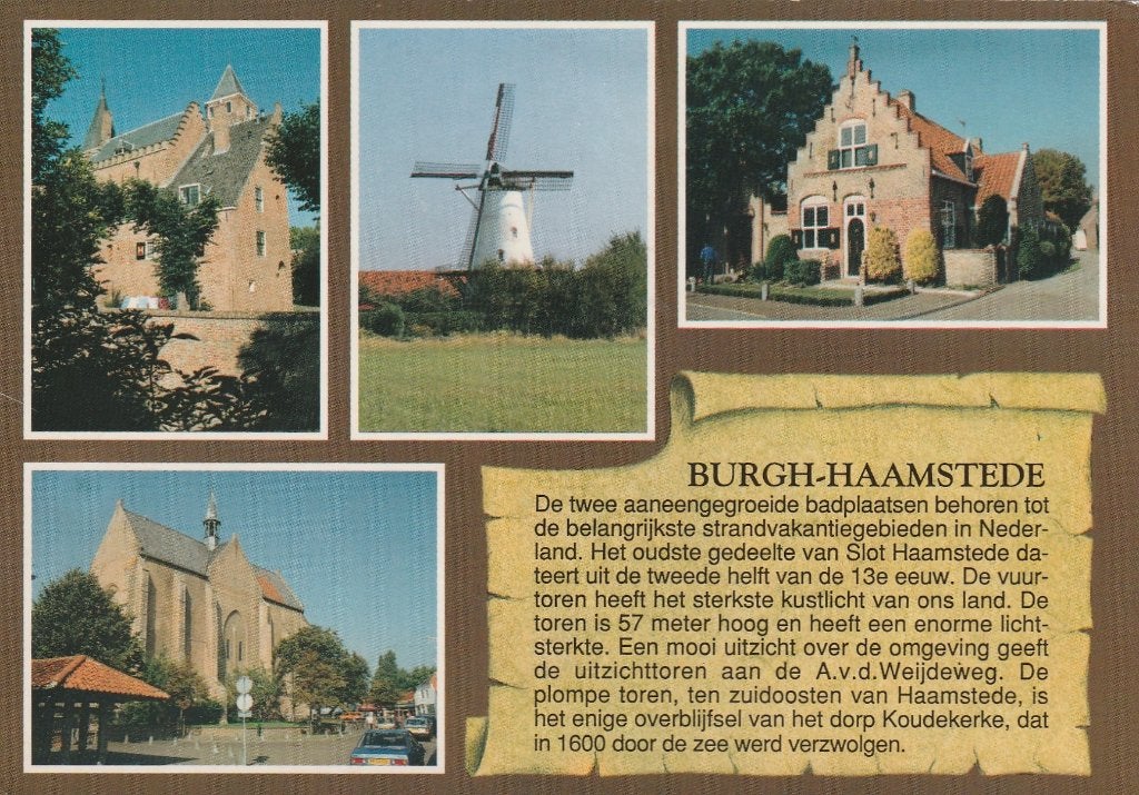 BURGH-HAAMSTEDE Slot Molen Kerk Anker Tekst, Verzenden, 1980 tot heden, Gelopen, Zeeland