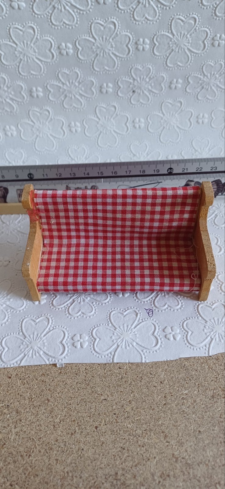 schattig bankje, Verzenden, Zo goed als nieuw, Poppenhuis