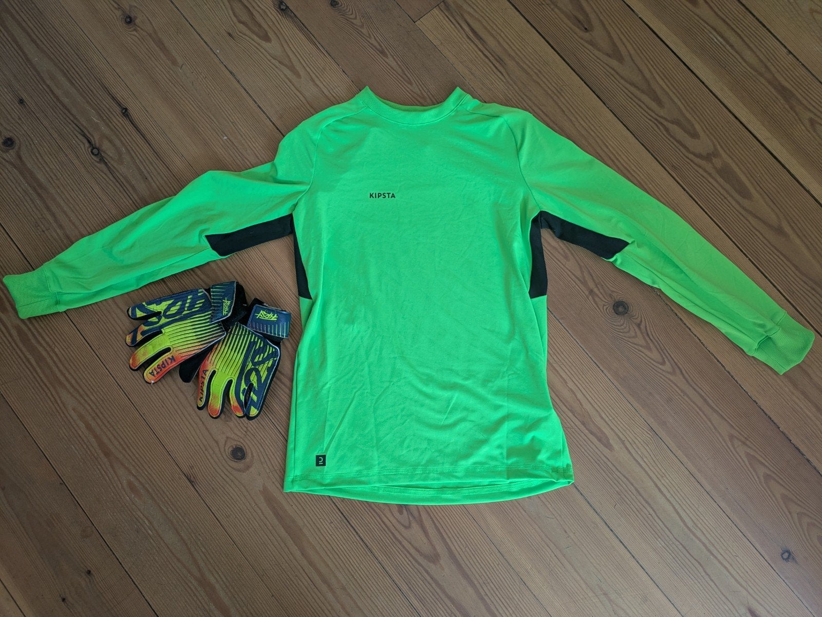 keepershirt + handschoenen maat 140-146, Kinderen en Baby's, Ophalen of Verzenden, Gebruikt, Jongen of Meisje, Shirt of Longsleeve