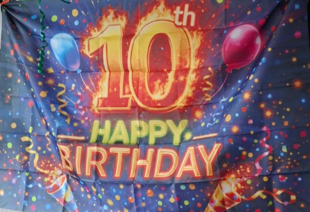 10 jaar versiering, Ophalen of Verzenden, Zo goed als nieuw, Versiering, Verjaardag