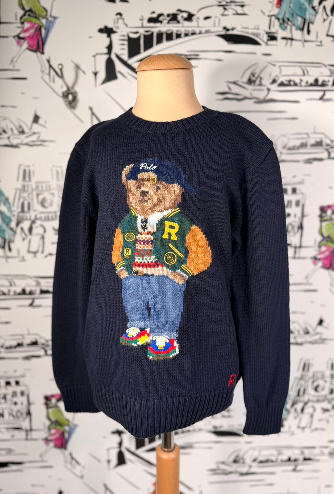 Ralph Lauren jongens trui met beer maat 10-12 (260 euro), Verzenden, Trui of Vest, Zo goed als nieuw, Ralph Lauren