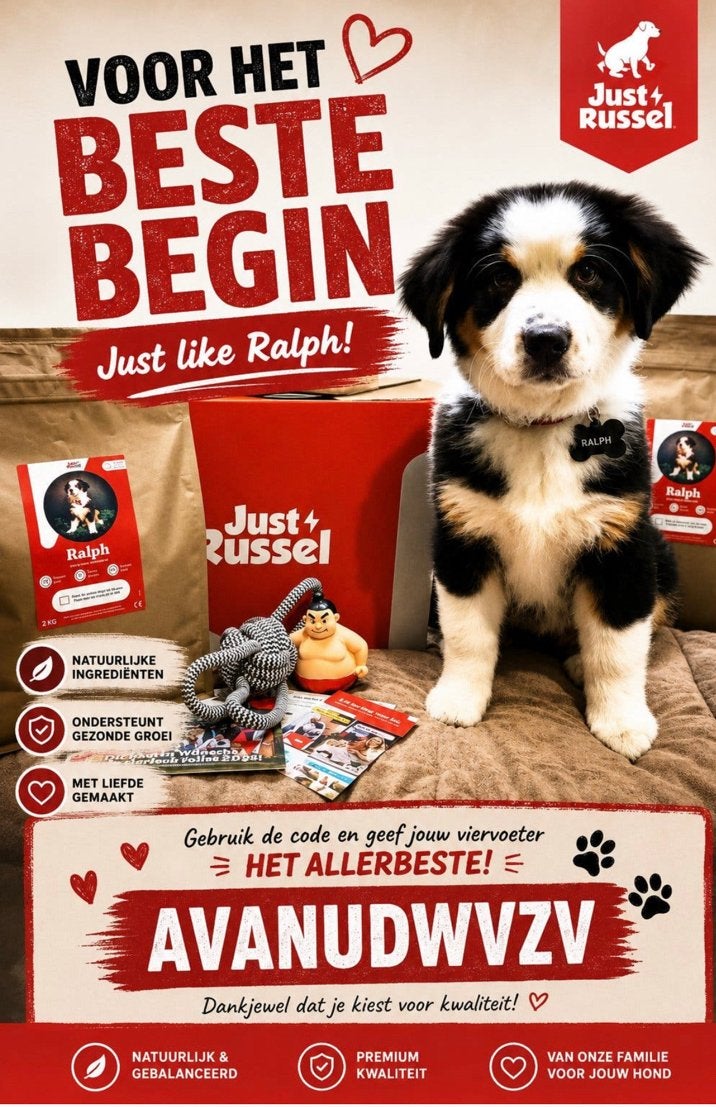 Zak gratis hondenvoer Just Russel of korting op kattenvoer, Dieren en Toebehoren, Ophalen, Hond