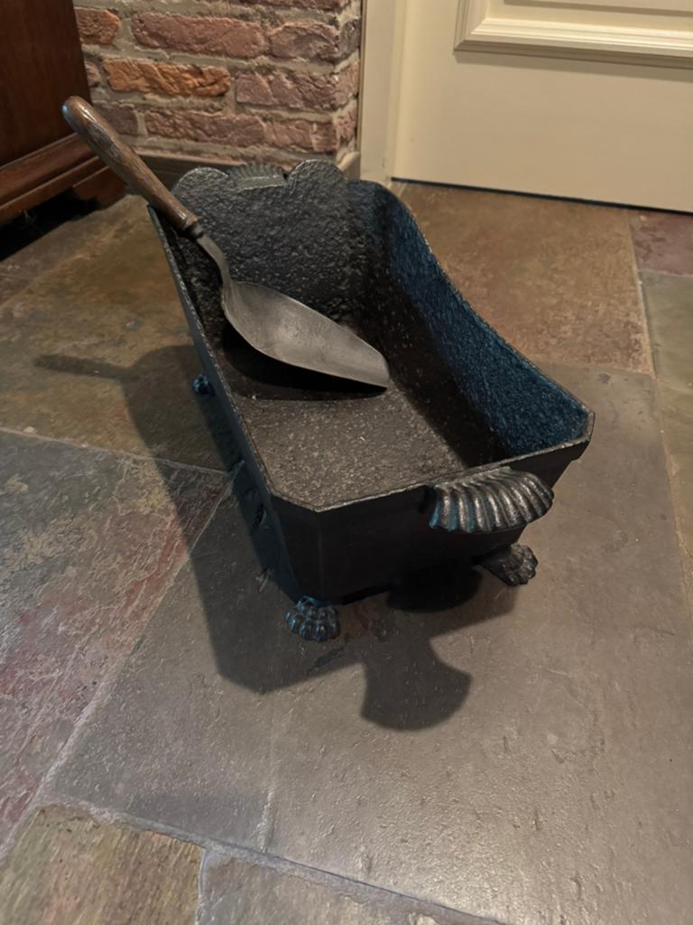 Antieke kolenkit met schep - gietijzer, Antiek en Kunst, Ophalen