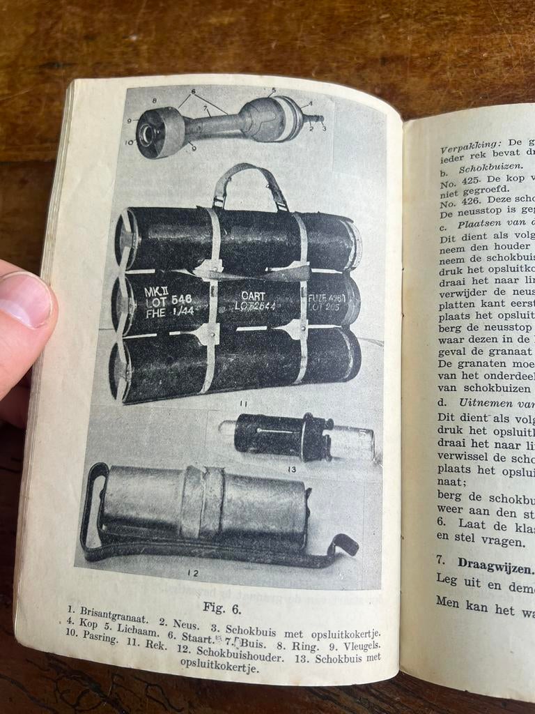 KL Nederlands voorschrift PIAT Projector Anti Tank 1945 knil, Verzamelen, Militaria | Tweede Wereldoorlog, Ophalen of Verzenden