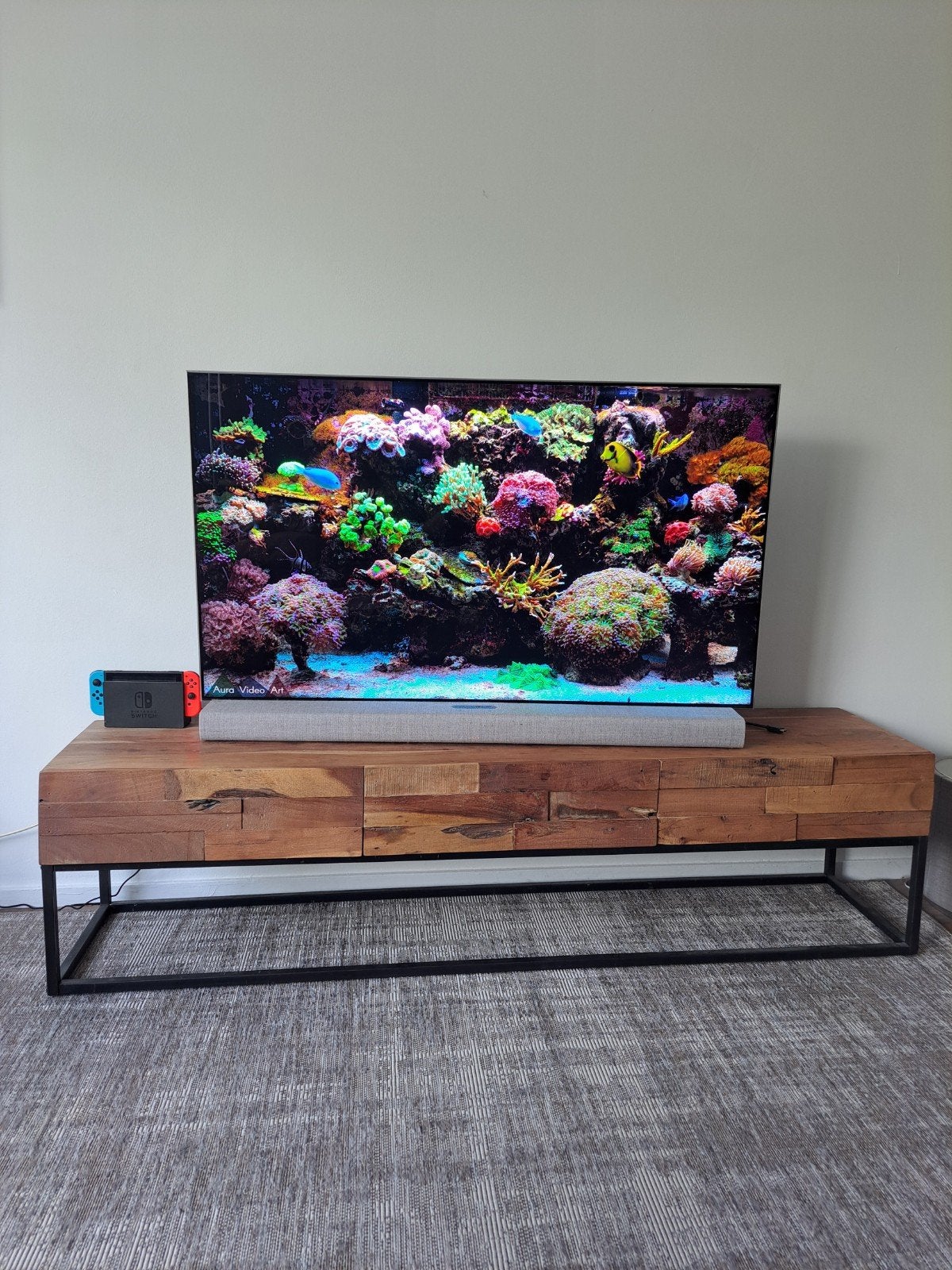 TV-meubel, Gebruikt, 150 tot 200 cm, Industrieel, Modern, Minder dan 100 cm