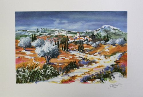 Ella Fort Kleur Zeefdruk " In de Bretagne " Ges Gen, Antiek en Kunst, Kunst | Litho's en Zeefdrukken, Origineel, Ophalen of Verzenden