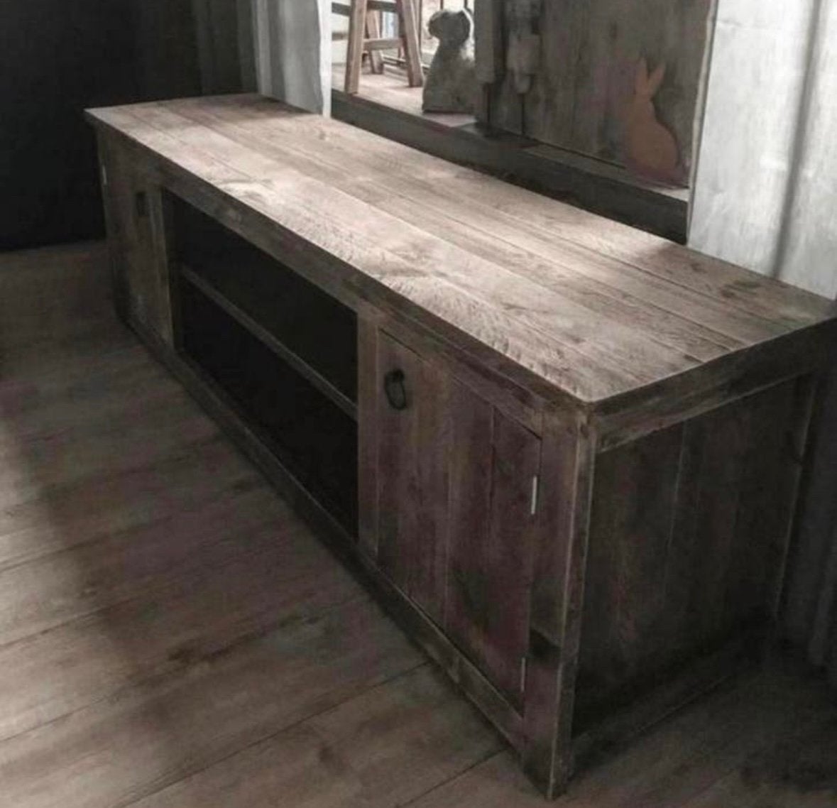 ~Stoer Sober Landelijk Houten Tv-Meubel/Dressoir/Wandmeubel~, Ophalen of Verzenden, Nieuw
